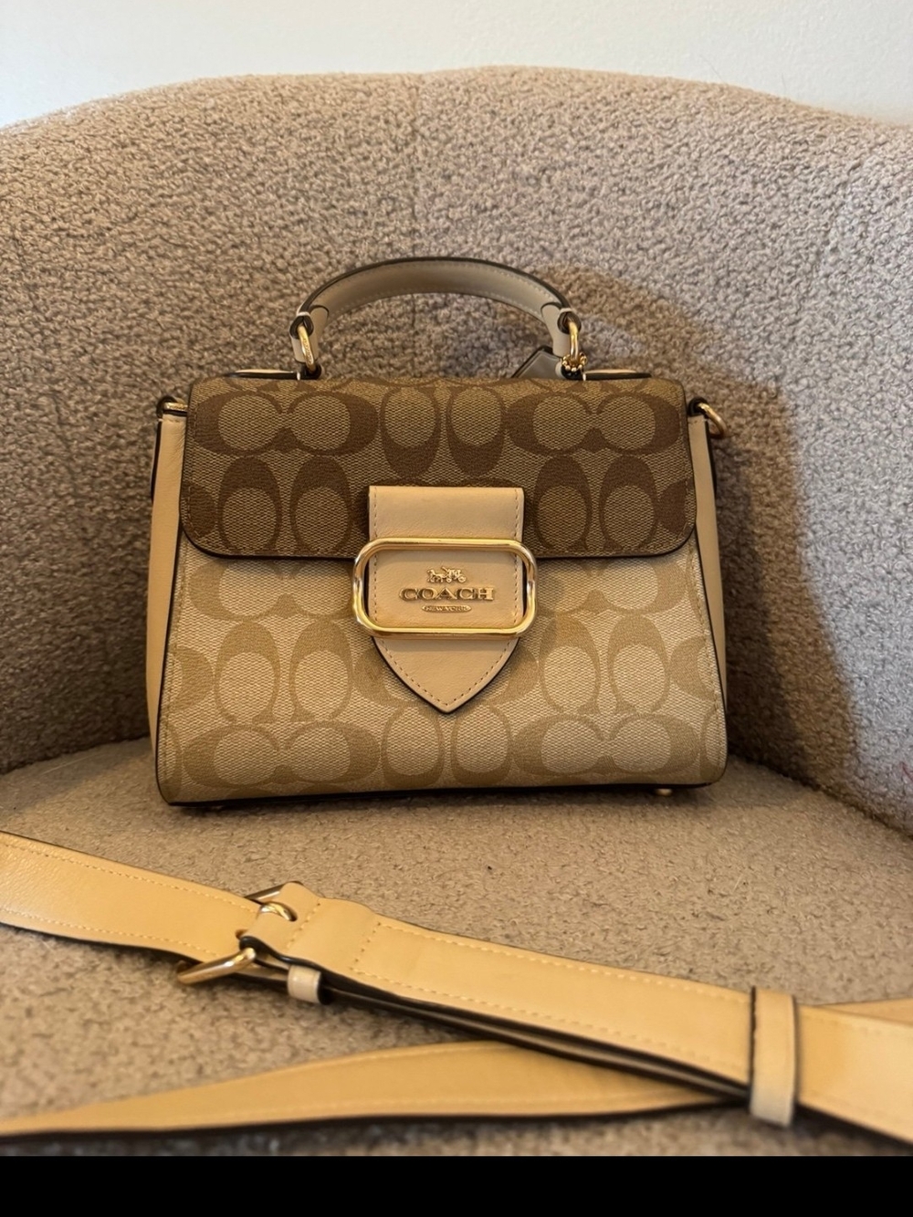 Coach  Morgan Top Handle Satchel in Blocked Signature Canvas